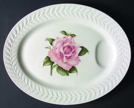 Regents Park Rose 14" Oval Serving Platter