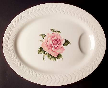 Regents Park Rose 16" Oval Serving Platter