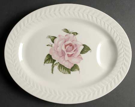 Regents Park Rose 13" Oval Serving Platter