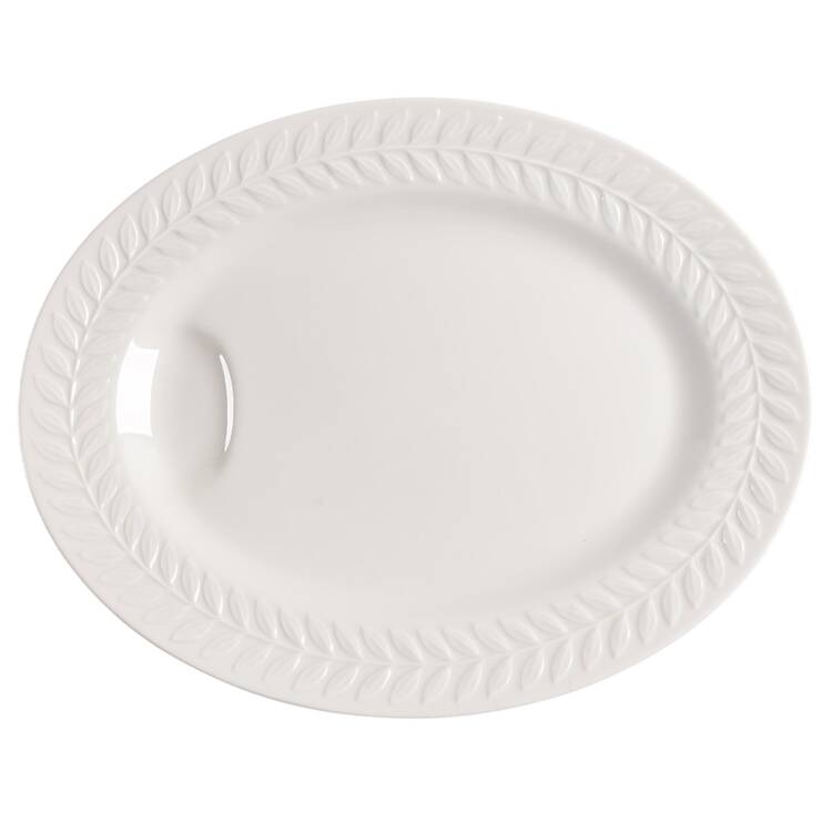 Regents Park White 11" Oval Serving Platter