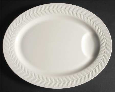 Regents Park White 14" Oval Serving Platter