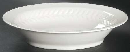 Regents Park White 9" Oval Vegetable Bowl