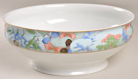 Romantique (White Backgd) 10" Large Salad Serving Bowl