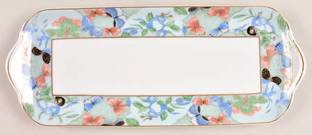 Romantique (White Backgd) Oblong Cake Plate