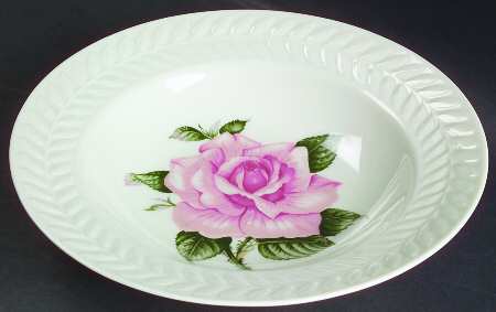 Rose Rim Soup Bowl by Haviland