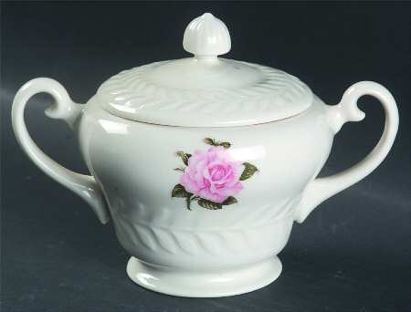 Rose Sugar Bowl & Lid