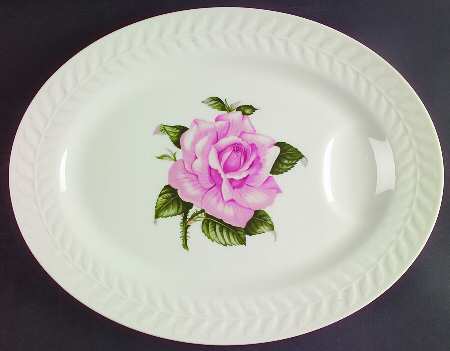 Rose 14" Oval Serving Platter