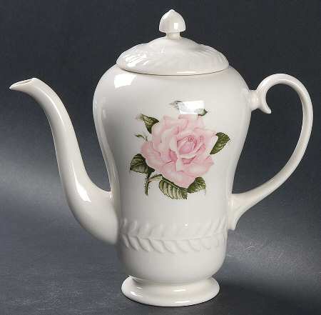 Rose Coffee Pot & Lid