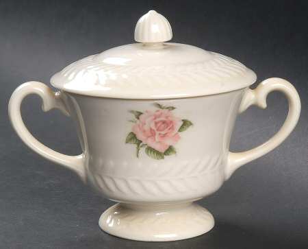 Rose Sugar Bowl & Lid