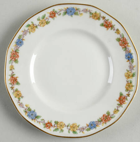 Rosemary (Multicolor Flowers) Bread & Butter Plate