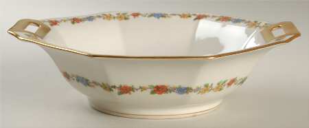 Rosemary (Multicolor Flowers) 10" Octagonal Vegetable Bowl