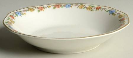 Rosemary (Multicolor Flowers) Coupe Soup Bowl