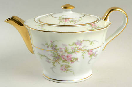 Rosalinde (France, Gold Trim) Teapot & Lid