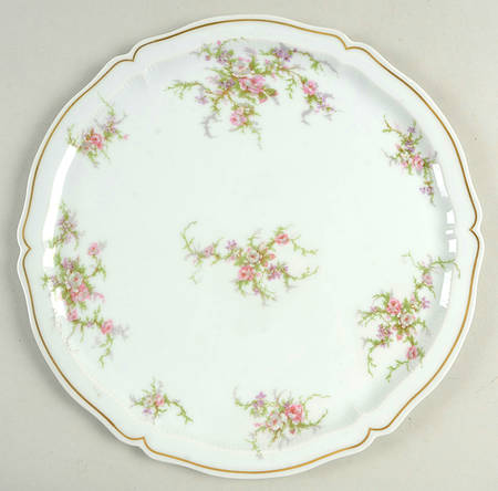 Rosalinde (France, Gold Trim) 12" Round Torte Plate