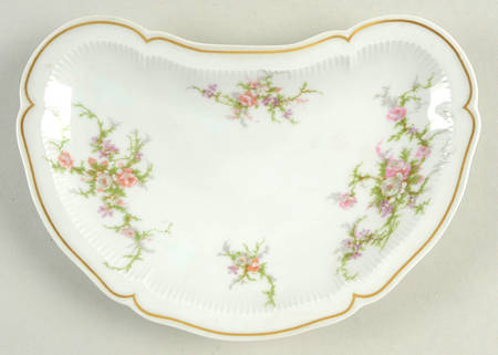 Rosalinde (France, Gold Trim) Crescent Salad Plate