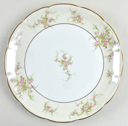 Rosalinde (France, Gold Trim) 12" Chop Plate (Round Platter)