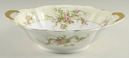 Rosalinde (France, Gold Trim) 10" Round Vegetable Bowl