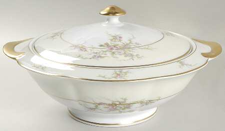 Rosalinde (France, Gold Trim) Tureen &  Lid