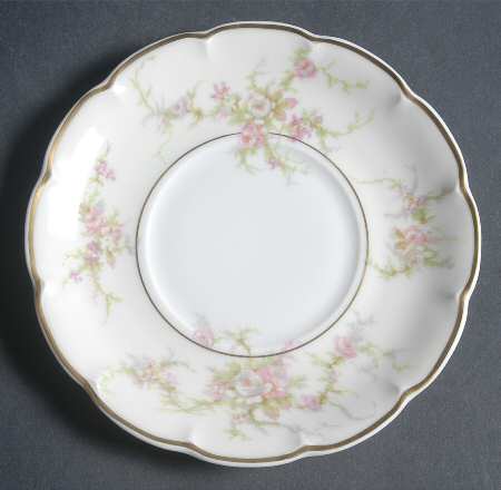 Rosalinde (France, Gold Trim) Saucer for Flat Cream Soup Bowl