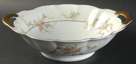 Rosalinde (France, Gold Trim) 10" Round Vegetable Bowl