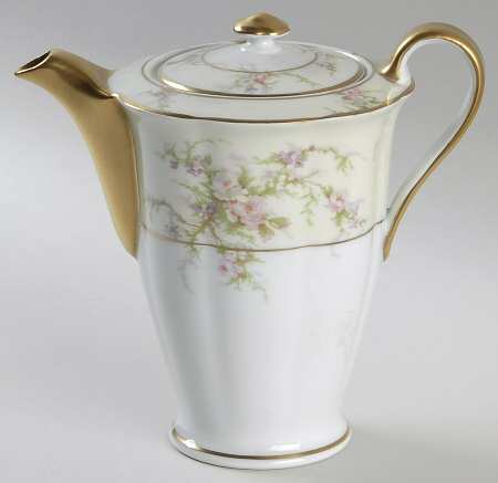 Rosalinde (France, Gold Trim) Coffee Pot & Lid