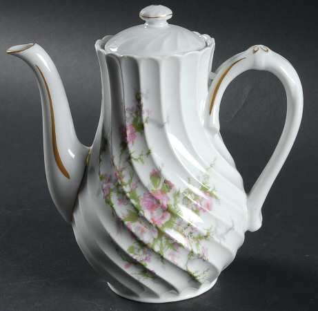 Rosalinde (France, Gold Trim) Mini Coffee Pot & Lid