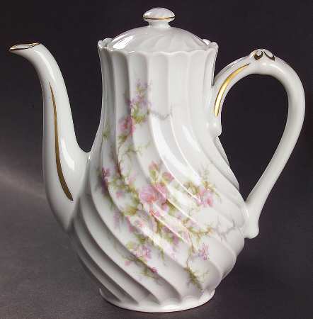 Rosalinde (France, Gold Trim) Mini Coffee Pot & Lid