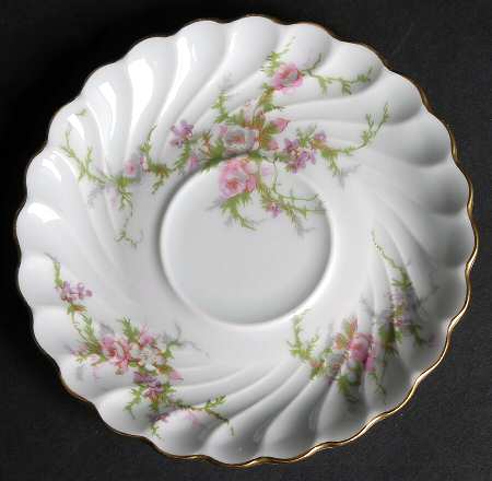 Rosalinde (France, Gold Trim) Saucer for Flat Demitasse Cup