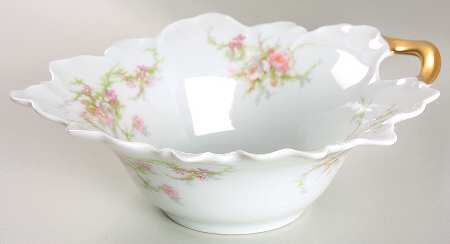 Rosalinde (France, Gold Trim) 8" Leaf Bowl