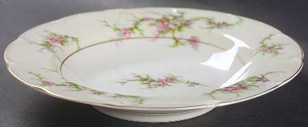 Rosalinde (France, Gold Trim) Rim Soup Bowl