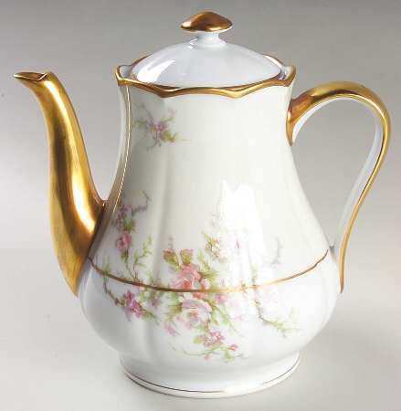 Rosalinde (France, Gold Trim) Teapot & Lid
