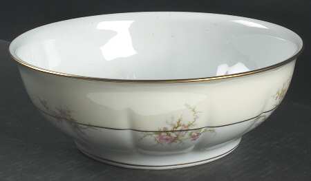Rosalinde (France, Gold Trim) 10" Large Salad Serving Bowl