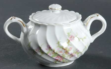 Rosalinde (France, Gold Trim) Mini Sugar Bowl & Lid