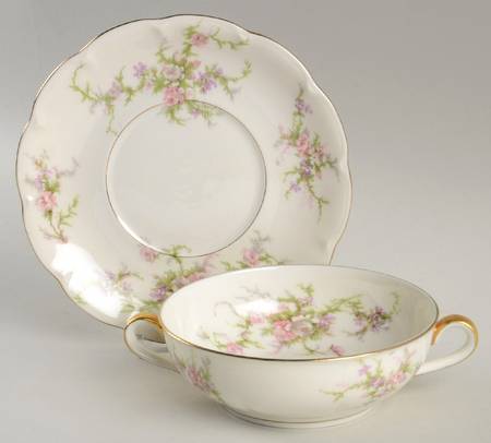 Rosalinde (New York) Flat Cream Soup Bowl & Saucer Set
