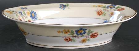 Rose Spray 9" Oval Vegetable Bowl