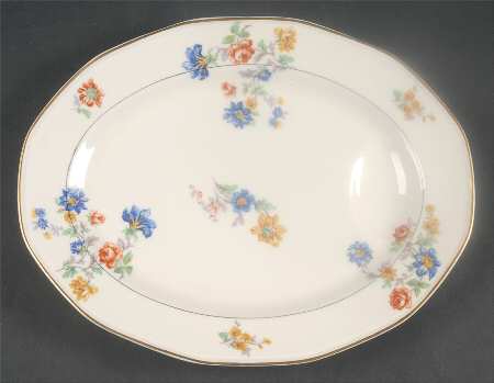 Rose Spray 11" Oval Serving Platter