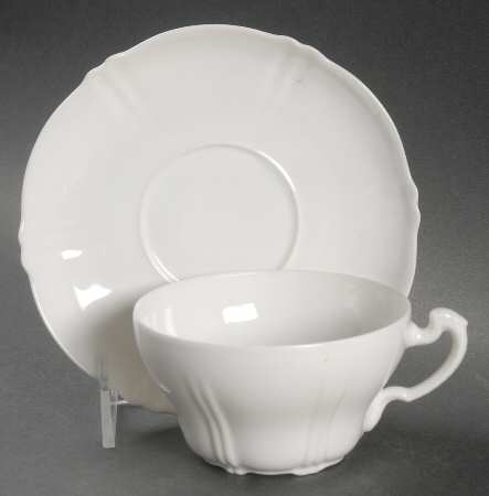 Saint Cloud Oversized Cup & Saucer Set by Haviland