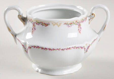 Savoie (Fr, Pink & Green Design) Sugar Bowl No Lid