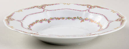 Savoie (Fr, Pink & Green Design) Rim Soup Bowl