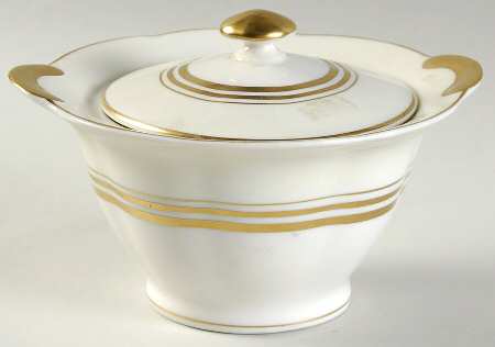 Savoie (Ny, Three Bands of Gold) Sugar Bowl & Lid
