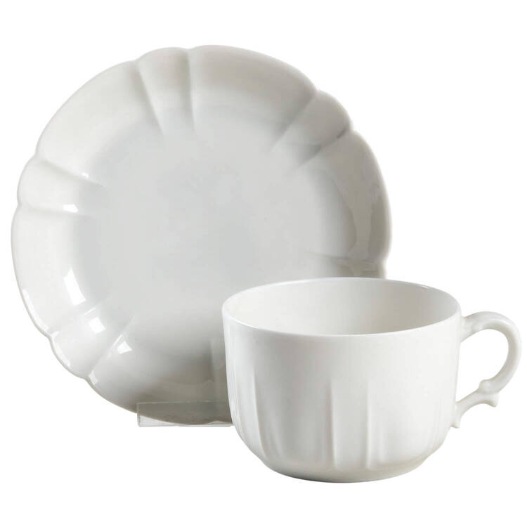 Schleiger 10 Flat Cup & Saucer Set by Haviland
