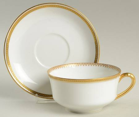 Schleiger 100a Flat Cup & Saucer Set by Haviland