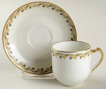 Schleiger 101 Flat Demitasse Cup & Saucer Set