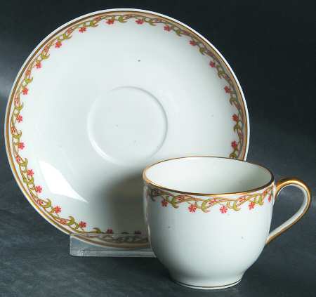 Schleiger 101A Flat Demitasse Cup & Saucer Set