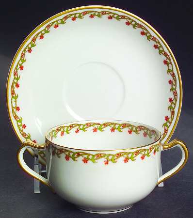 Schleiger 101A Flat Bouillon Cup & Saucer