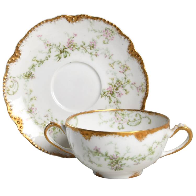 Schleiger 1024 Footed Bouillon Cup & Saucer