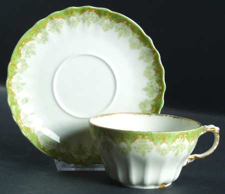 Schleiger 1061 Flat Cup & Saucer Set by Haviland