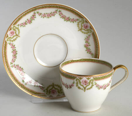 Schleiger 1073A Flat Demitasse Cup & Saucer Set