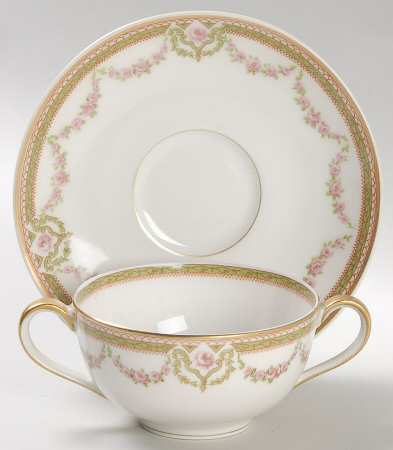 Schleiger 1073A Flat Bouillon Cup & Saucer