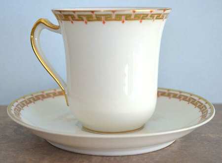 Schleiger 107b Flat Demitasse Cup & Saucer Set
